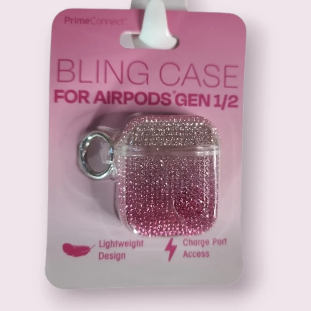 Pink Bling Case for AirPods Gen 1/2